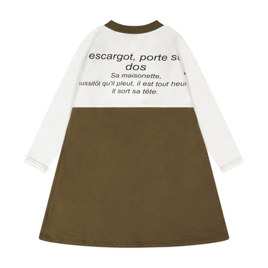Back Colorblock Sweatshirt Dress