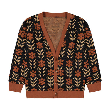 Floral Cardigan Black