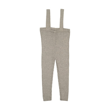 Dressy Grey Knit Overalls