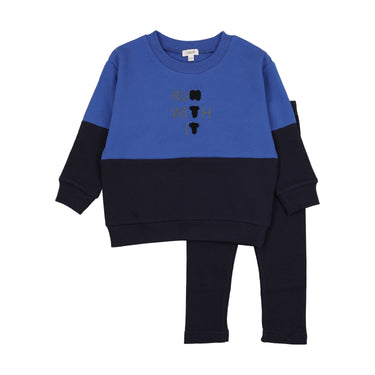 Letter Patch Sweat Set