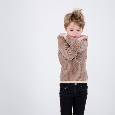 Two-tone Knit Boy Sweater