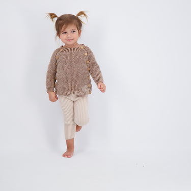 Two-tone Knit Baby Sweater