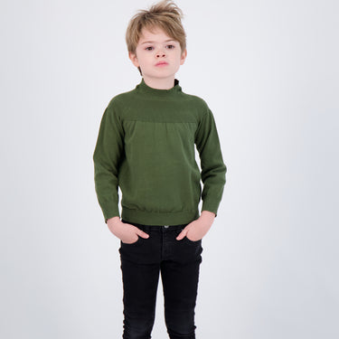 Olive Knit Boy Sweater
