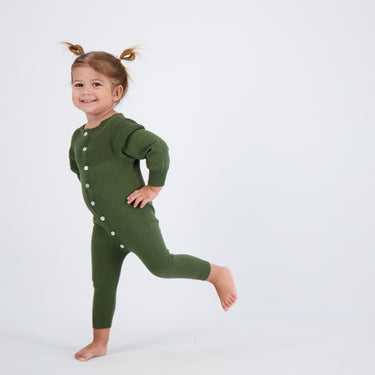 Olive Knit Romper