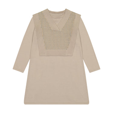 Dot Bib Knit Dress