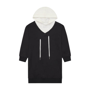 Contrast Hoodie Dress